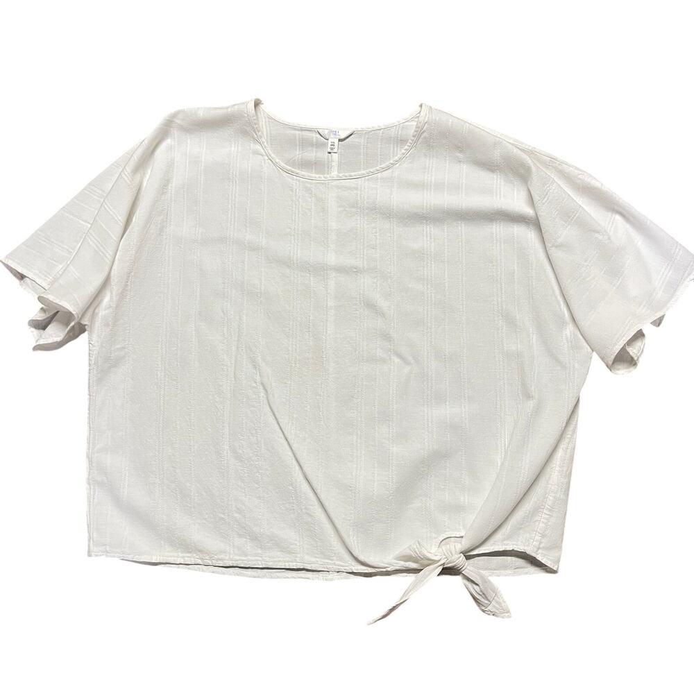 Time and Tru Tied Waist Flutter Sleeve Top Size 20 XXL